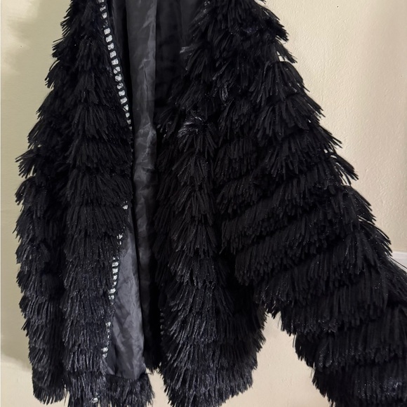 Black Faux Fur Jacket - Picture 3 of 4